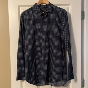 Banana republic Navy long sleeve 100% cotton dress shirt